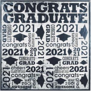 Fun Express Rad Grad 2021 Backdrop Banner – Vibrant Graduation Party Decor – Perfect for Photo Opportunities Celebrations Event Decor – Ideal High School & College Graduations – Bold Design – 1 Piece