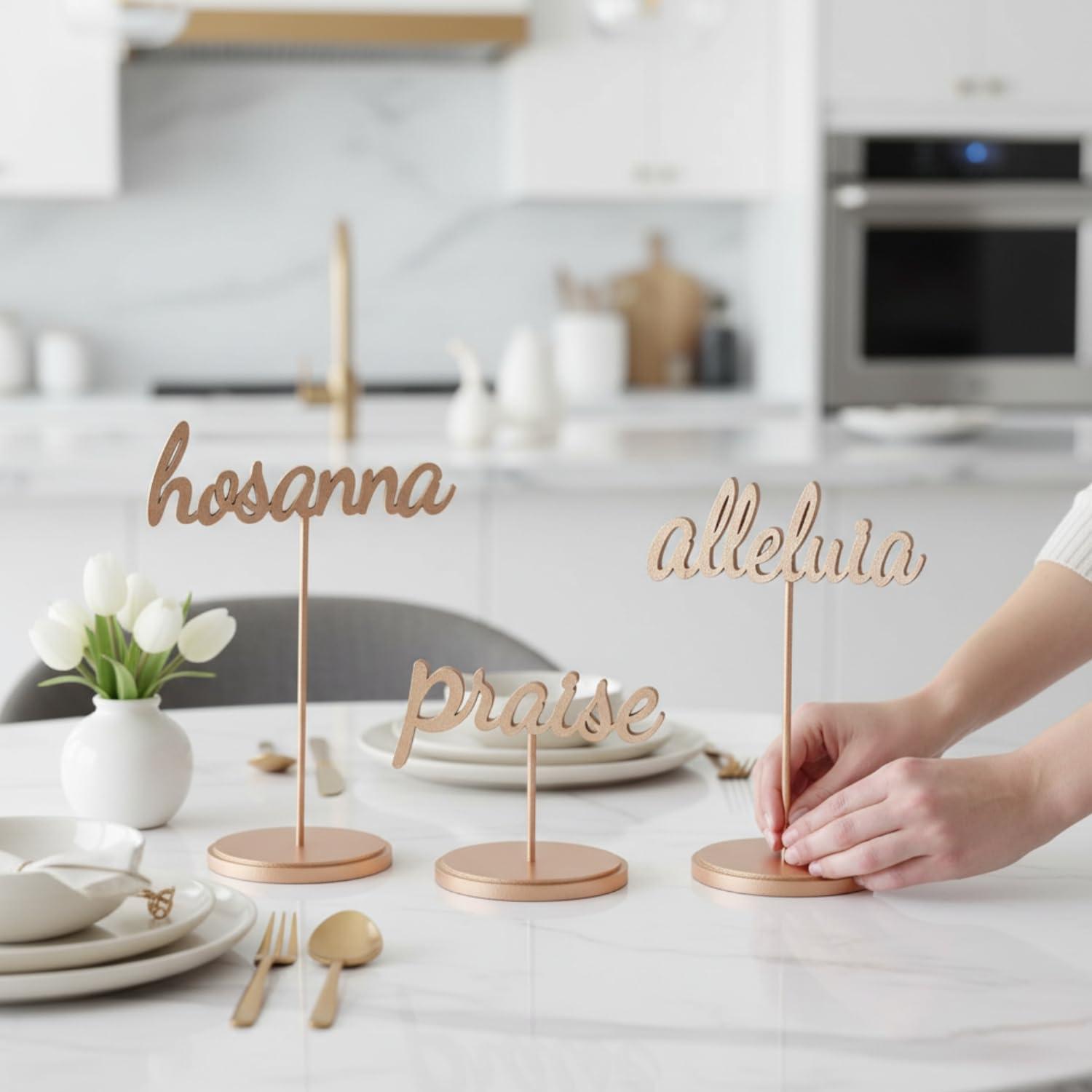 image:imageFun Express 5 34 11 Religious Phrase Easter Wooden Tabletop Signs 3 Pieces