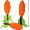 Fun Express Foam Carrot Missiles Easter Basket Toys, Flying Toys, Active Games – Orange (24 Pieces)