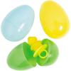 2 1/4″ Bright Blue, Green & Yellow Sucker Ring-Filled Easter Eggs – 24 Pc.