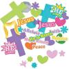 Fun Express Easter Cross with Verse Foam Shapes – Bulk Set of 520 Pieces – DIY Craft Supplies