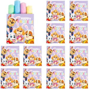 Fun Express 4″ PAW Patrol Happy Easter 4-Color Chalk Boxes – 12 Pc.