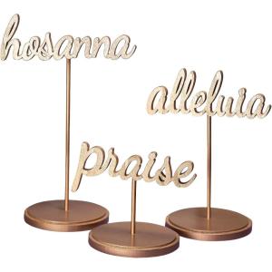 Fun Express 5 3/4″ – 11″ Religious Phrase Easter Wooden Tabletop Signs – 3 Pieces