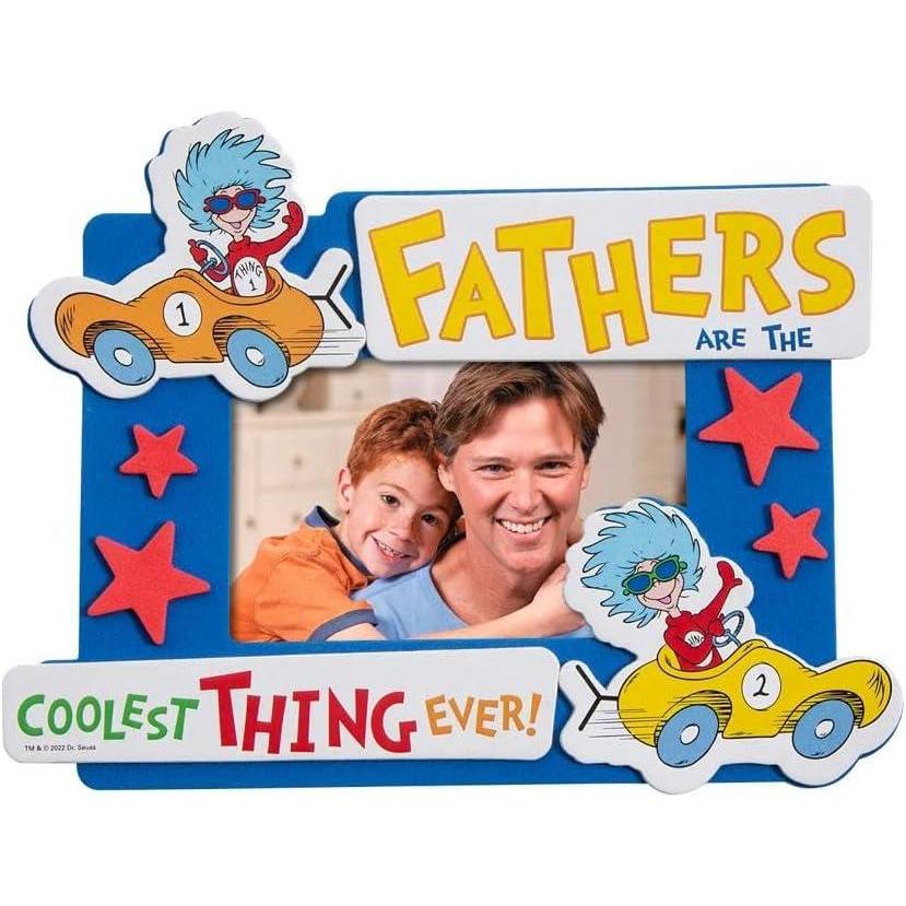 image:imageFun Express Dr Seuss Thing 1 amp Thing 2 Fathers Day Picture Frame Magnet Craft Kit  Makes 12