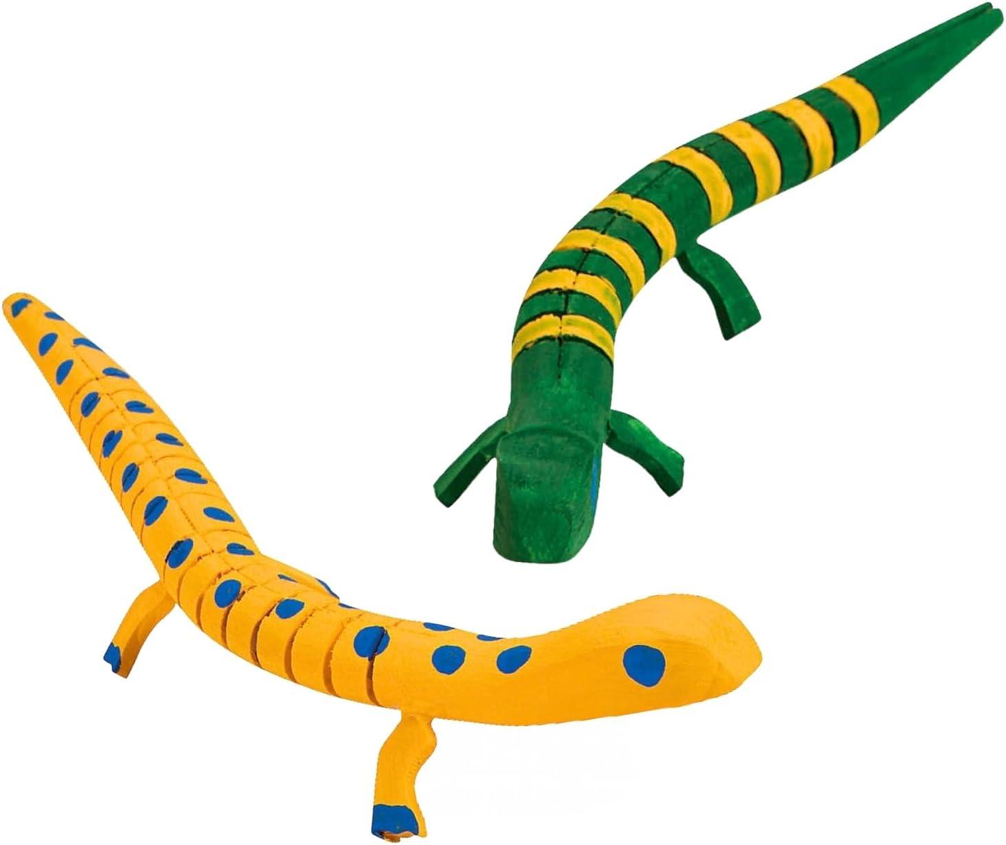 image:imageFun Express DIY Wood Lizards VBS Vacation Bible School SuppliesDecor Set of 6 Over 8 Inches Long Craft Toys for Kids