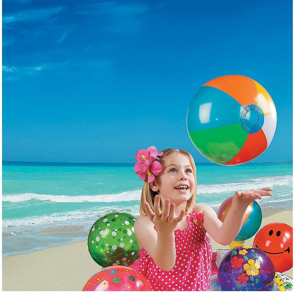 image:imageFun Express Mega Bulk Inflatable Beach Balls 50 Pack Classic Rainbow Pool Toys for Kids 11 Inch Bulk Party Favors for Summer Luau VBS Birthday Decorations and Outdoor Water Games