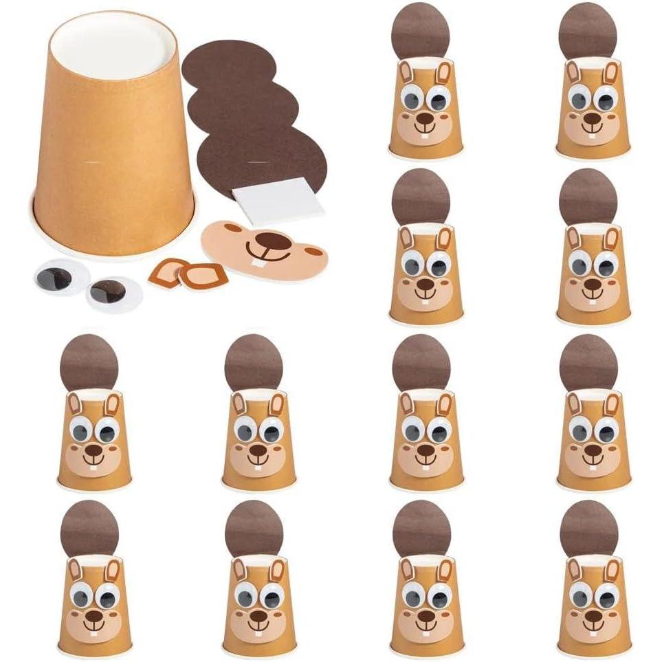 image:imageFun Express 3 x 5 12 Fall Smiling Squirrel Cup Craft Kit Makes 12