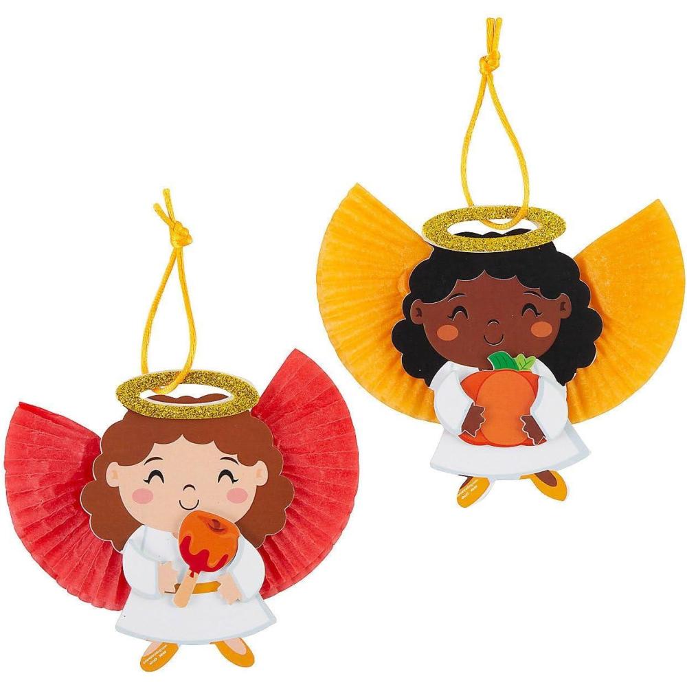 image:imageFun Express 5 14 x 4 Religious Fall Angels Ornament Foam Craft Kit  Makes 12