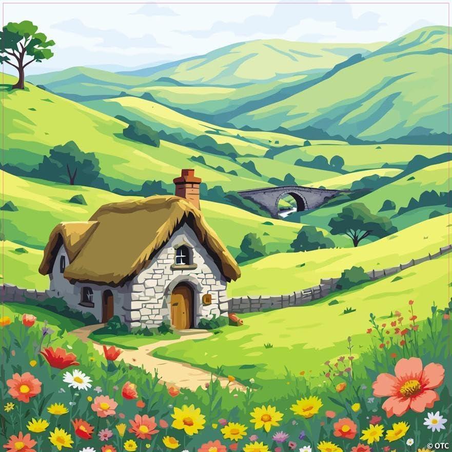image:imageFun Express 72 x 72 Ireland VBS Rolling Hills Polyester Photo Booth Backdrop