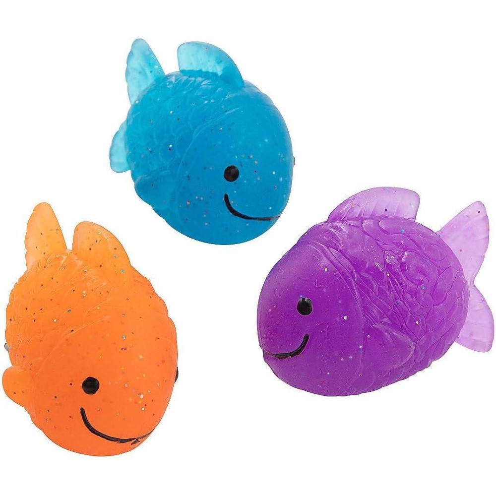 image:imageFun Express Fish Shaped Bouncing Balls Toys VBS Vacation Bible School SuppliesDecor 12 PiecesSmall