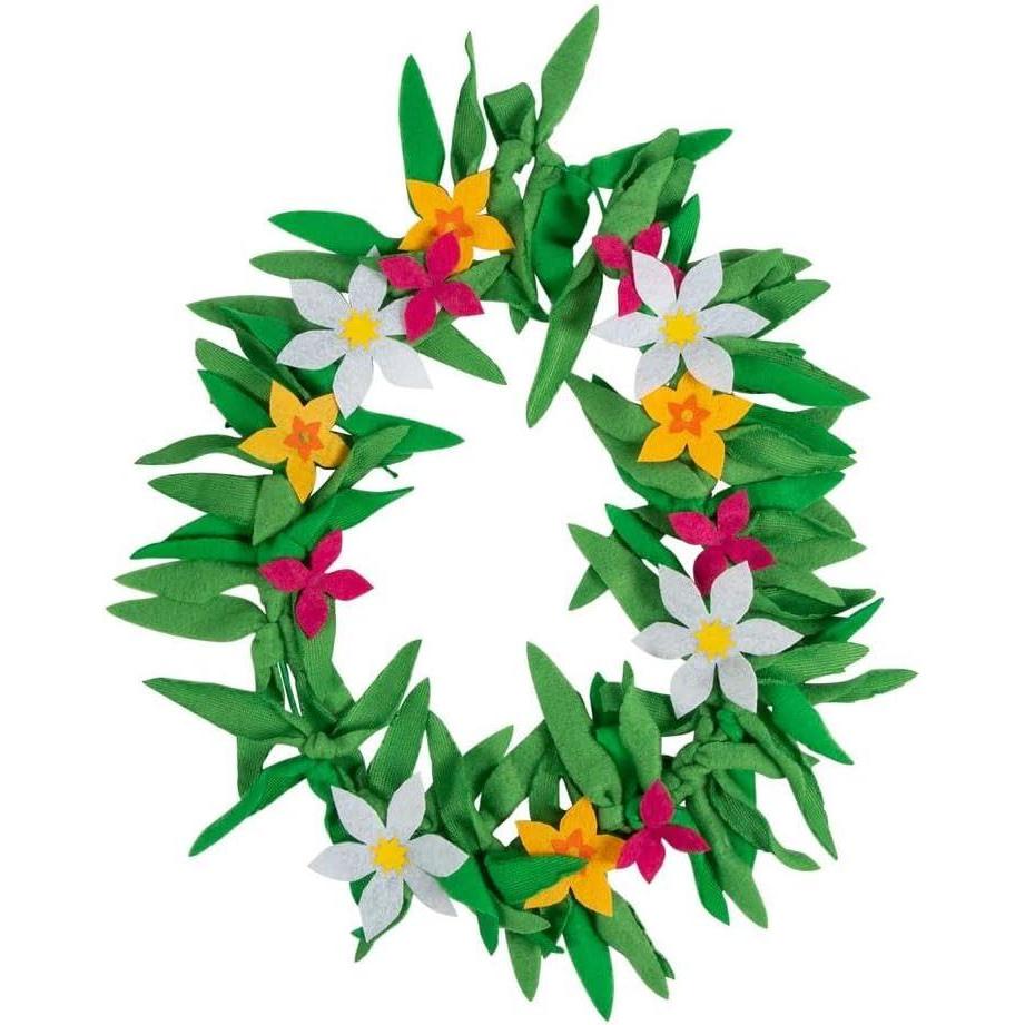 image:imageFun Express Luau Fleece Tie Lei Craft Kit Makes 3