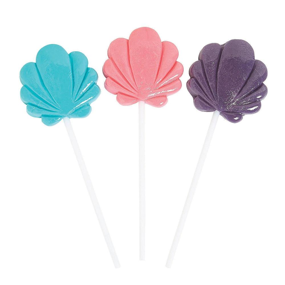 image:imageFun Express Mermaid Party Seashell Shaped Suckers VBS Vacation Bible School SuppliesDecor individually wrapped set of 12