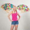Fun Express – Luau Bamboo Hanging Fans – Party Decor – Hanging Decor – Misc Hanging Decor – 2 Pieces