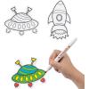 Fun Express Color Your Own Space Magnets – Creative Craft Kits for Kids Perfect for VBS Vacation Bible School Space-Themed Parties and Educational Activities – 12 Pieces