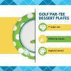 Fun Express Golf Par-Tee Paper Dessert Plates – Dessert Tableware, Disposable Print Golf Tee Dinnerware Paper Plates & Bowls Table Decors Party Supply for Birthday Baby Shower Wedding Decor – 8 Pieces
