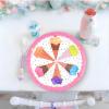 Fun Express I Scream for Ice Cream Party Paper Dinner Plates – Ice Cream Theme Disposable Dessert Plates – Tableware Decorations for Birthday New Year Events Baby Shower – Party Supplies – 8 Pieces