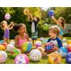 Fun Express Mega Bulk Inflatable Beach Balls – 50 Pack Classic Rainbow Pool Toys for Kids – 11 Inch Bulk Party Favors for Summer Luau, VBS, Birthday Decorations, and Outdoor Water Games