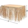 Fun Express Natural Raffia Table Skirt – 9 ft. x 29″ – Tropical Luau Party Supplies – 1 Piece