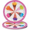 Fun Express I Scream for Ice Cream Party Paper Dinner Plates – Ice Cream Theme Disposable Dessert Plates – Tableware Decorations for Birthday New Year Events Baby Shower – Party Supplies – 8 Pieces