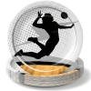 Fun Express Volleyball Player Paper Dessert Plates, Disposable Tableware Set for Sports Party, Birthday, Baby Shower, Holidays, Sports Theme Decorations & Favors – 8 Pieces
