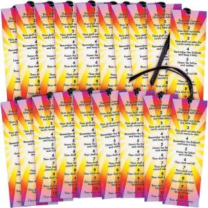 10 Commandments Bookmarks – Bulk Set of 24 – Church, Sunday School and Religious Supplies