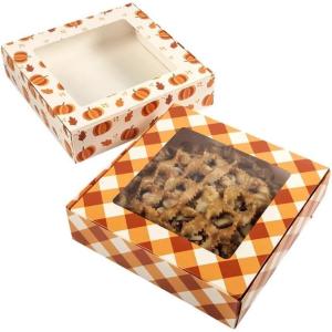 Fun Express 10″ x 10″ x 2 1/2″ Fall Multicolor Cardstock Pie Boxes – 6 Pc.