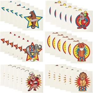 Fun Express Carnival Big top Circus Tattoos | 2 Inch- VBS Vacation Bible School Supplies/Decor – 72 pieces