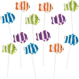 Fun Express Clown Fish Suckers – Hand Decorated (12 individually wrapped lollipops) Great Sea Party Candy Favors – VBS Vacation Bible School Supplies/Decor