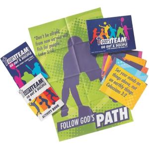 Fun Express God’s Team VBS Kit – Bible-Based Educational Activities for Kids – Vacation Bible School Church Events Faith-Based Learning Bible Lessons Interactive Learning for Children – 8 Pieces