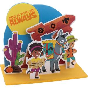 Fun Express Southwest VBS 3D God is with Me Stand-Up Craft Kit – VBS Vacation Bible School Supplies/Decor – Makes 12