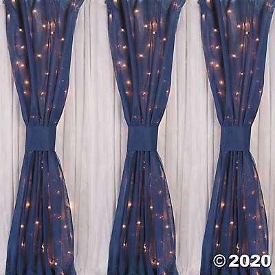image:imageFun Express Navy Gossamer Roll 100 Feet Long x 3 Feet Wide Sheer Organza Fabric by The Yard for Wedding Backdrop Ceiling Drapes amp Party Decoration Blue Tulle Draping Material for Event Decor