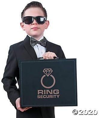 image:imageFun Express Wedding Ring Bearer Security Case Coated Cardboard Box Unique Ceremony Supplies