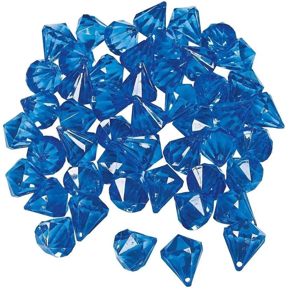 image:imageAcrylic DiamondShaped Blue Gems 1 x 75 25 Count Elegant amp Dazzling Design Great Decorations For Weddings amp Themed Parties