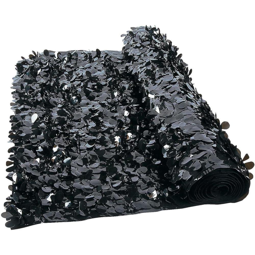 image:imageBlack Floral Sheeting Backdrop for Weddings 3 feet by 15 feet Great for Weddings