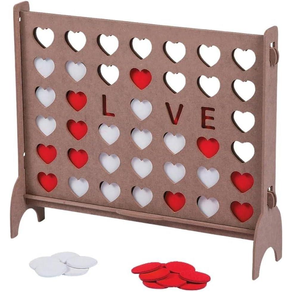 image:imageFun Express Love Connect Wood Disc Game for Wedding Toys Games Indoor amp Mini Game Sets Wedding 1 Piece
