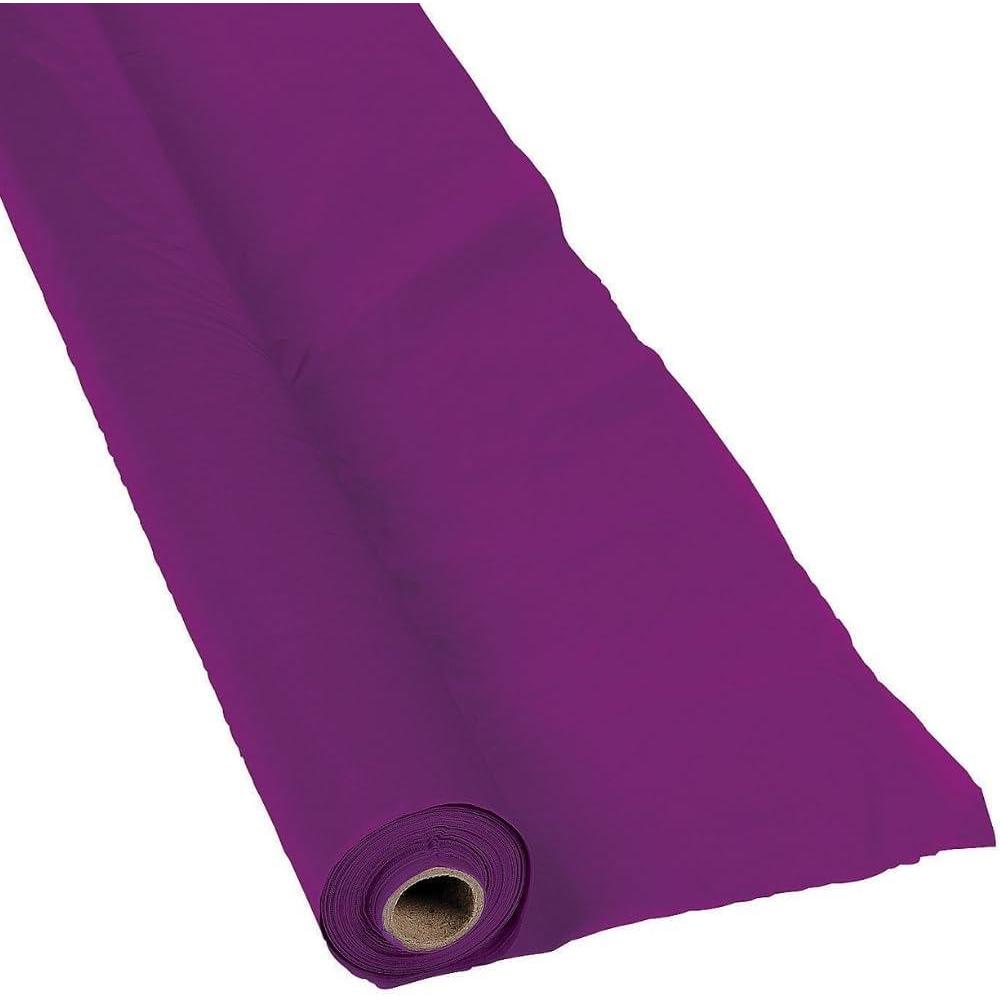 image:imageFun Express 40 x 100 Feet Plastic Table Cover Roll Premium Disposable Plastic Tablecloth for All TypeShape Tables Picnic Party Banquet Birthdays Weddings GreenPlum