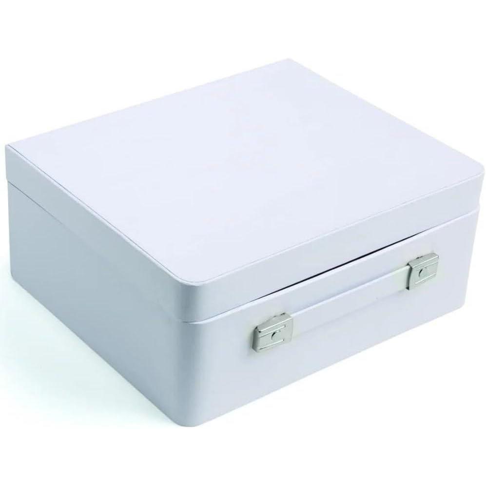 image:imageWhite Mini Cardboard Suitcase  12 Inch  Party Centerpiece and Wedding Decoration