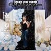 Black Floral Sheeting Backdrop for Weddings – 3 feet by 15 feet – Great for Weddings