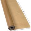 Fun Express 40 x 100 Feet Plastic Table Cover Roll Premium Disposable Plastic Tablecloth for All Type/Shape Tables | Picnic, Party, Banquet, Birthdays, Weddings (Green)(Gold)
