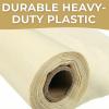 Fun Express 40 x 100 Feet Plastic Table Cover Roll Premium Disposable Plastic Tablecloth for All Type/Shape Tables | Picnic, Party, Banquet, Birthdays, Weddings (Green)(Ivory)