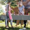 Fun Express 40 x 100 Feet Plastic Table Cover Roll Premium Disposable Plastic Tablecloth for All Type/Shape Tables | Picnic, Party, Banquet, Birthdays, Weddings (Green)(Silver)