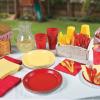 Fun Express 40 x 100 Feet Plastic Table Cover Roll Premium Disposable Plastic Tablecloth for All Type/Shape Tables | Picnic, Party, Banquet, Birthdays, Weddings (Green)(White)