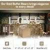 Fun Express Gold Buffet Risers (Wood set of 3) Great for Weddings, Home Decor and Accessories