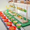 Fun Express Pretzel Rod Holder Stand – Wood Pretzel Serving Stand Display for Party, Wedding & Events | Bagel Holder Donut Stand with Rustic Design | Tabletop Food Display Rack for Catering