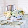 White Mini Cardboard Suitcase – 12 Inch – Party Centerpiece and Wedding Decoration