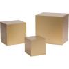 Fun Express Gold Buffet Risers (Wood set of 3) Great for Weddings, Home Decor and Accessories