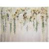 White Floral Backdrop – Wedding and Party Decor – Over 6 feet Long x 5 feet Tall