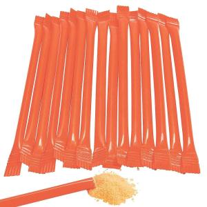 Candy Filled Straws Powder Sticks – Bulk Set of 240 – Party, Gender Reveal, Wedding and Buffet Candy (Hot Pink)(Orange)