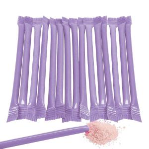 Candy Filled Straws Powder Sticks – Bulk Set of 240 – Party, Gender Reveal, Wedding and Buffet Candy (Hot Pink)(Purple)