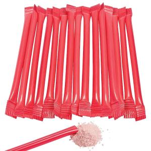 Candy Filled Straws Powder Sticks – Bulk Set of 240 – Party, Gender Reveal, Wedding and Buffet Candy (Hot Pink)(Red)